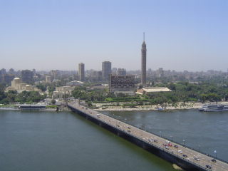 Wow!  The view from our room on the 20th floor of the Semiramis Intercontinental